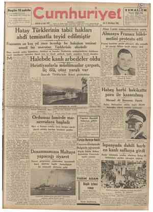  13 BmncHeşrln 1936 Ispanyada dahilî harb ( Şehlr ve Memleket Haberleri J Elişleri sergisi en kanlı safhaya girdi Cürmü meşhud
