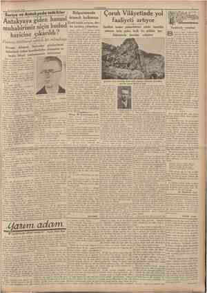 19 Birinciteşrin 1936 CUMHURIYEI Suriye ve Antakyada tetkikler Antakyaya giden hususî Kredi talebi artıyor, devmuhabirimiz