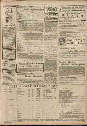  25 Bîrînciteşrin 1938 CUMHUKIYET Çanakkale Vilâyeti Daimî Encümeninden: Keşif bedeli Muvakakt T. Yapılack iş Memleket...