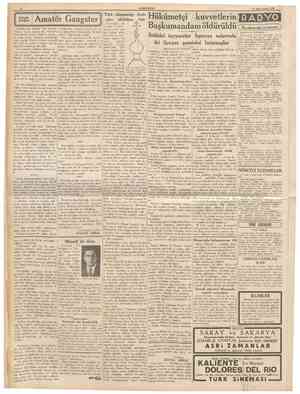  CUMHURİYET 30 Birinciteşrin 1936 Cumhuriyet gazetesinin 12 birin Kapkaranhk, rüzgârlı bir geceydi. anlaşılıyordu. Yanıma...