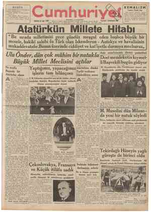  2 İkinciteşrin 1936 CUMHURİYET SON Milisler Madridi müdafaa ediyorlar Madrid 1 (A.A.) Aranjuez cephesindeki hiikumet...