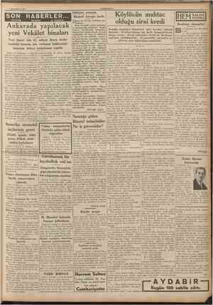  5 İkincikânun 1937 CUMHURİYET SON TELEFON HABERLER... TELGRAF ve TELSiZLE Hâdiseler arasında Maskeli Avrupa harbi P\aima bir