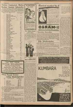  6 tkincikânun 1937 CUMHURİYET Türkîye Cumhuriyet Merkez Bankası İstanbul Şubesinden: Mevduatı koruma kanunu mucibince...