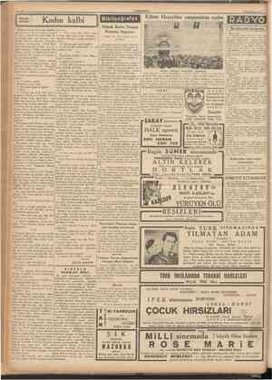  CUMHURİYET 9 Ikincikânun 1937 Kiiçük hikâye Kadın kalbi Mannheim'in ilk defa birini alkışladı dırarak: İSTANBUL: ğını...