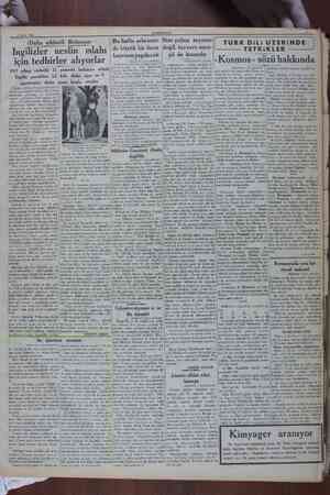  3 Mart 1i cumun URİYET «Daha sıhhatli Britanya) * Ingilizler neslin ıslahı için tedbirler alıyorlar 1913 yılma nisbetle 12