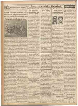  CUMHURİYET 17 Mart 1937 Hunr Tarihi tefrika : 60 Yazan : M. Turhan Tan (Tercüme ve iktibas edilemez) ( Şehir ve Memleket...