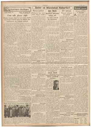  CUMHURİYET 18 Mart 1937 ( Tarihî tefrika : 61 Yazan : M. Turhan Tan (Tercüme ve iktibas edilemez) Şehir ve Memleket Haberleri