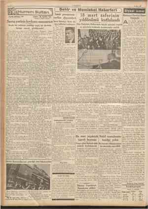  CUMHURİYET 19 Mart 1937 ( Şehir ve Memleket Haberleri * ) Tarihî tefrika : 62 Yazan : M. Turhan Tan (Tercüme ve iktibas...