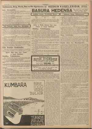  24 Mart 1937 CUMHURİYET Üşütmenin, Grip, Nezle, Baş ve Diş Ağrılarının Kınık Belediyesinden: | 1 Eksiltmiye konulan iş: Kınık