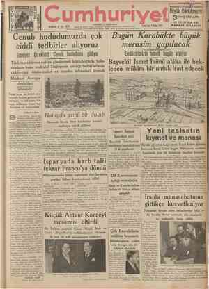  CUMHURİYET 3 Nisan 1937 ( Şehir ve Memleket Haberleri ) Tarihî tefrika : 77 Yazan : M. Turhan Tan • (Tercüme ve iktibas...