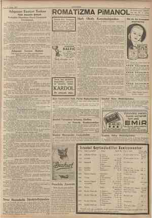 10 CUMHURtYET 4 Nisan 1937 PirinçYulafMercimekBugdayîrmikPatates Mısır Arpa Bezelye Çavdar Türlü • Badem Kapalı Zarf Usulile