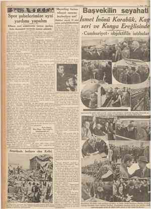  7 Nisan 1937 CUMHUBÎYET Cenub hududunda istisnaî tedbirler alıyoruz Dahiliye Vekili bugünkü Mecliste, hududda alınacak...