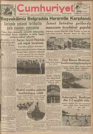 CUMHURİYET 12 Nisan 1937 Şehir ve Memleket Haberleri Tarihî tefrika : 86 Yazan : M. Turhan Tan (Tercüme ve iktibas edilemez)