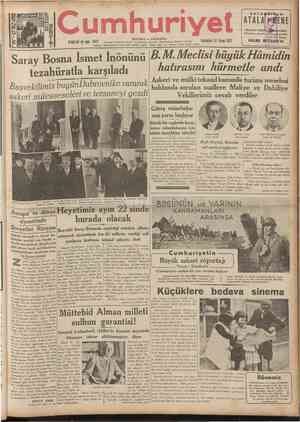 CÜMHURÎYET 17 Nisan 1937 Şehir ve Memleket Habeıieri J Tarihî tefrika : 91 Yazan : M. Turhan Tan (TercUme ve iktibu edilemez)