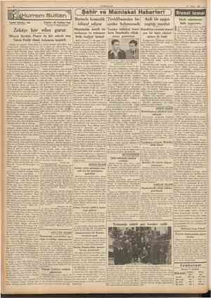  CUMHURİYET 25 Nisan 1937 [ Şehir ve Memleket Haberleri ) Siyasî icmal Tarihî tefrika : 99 Yazan : M. Turhan Tan (Tercüme ve
