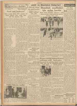  CUMHURİYET 30 Nisan 1937 Tarihî tefrika : 104 Yazan : M. Turhan Tan (Tercüme ve iktibas edilemez) Fuzuli nasıl haykırıyor?