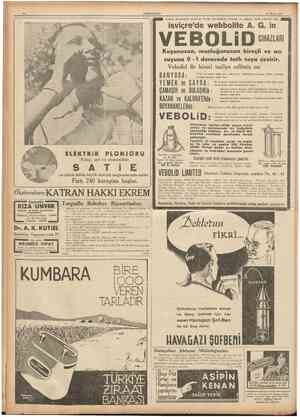  10 CUMHURİYET 17 Mayıs 1937 Ankara Beynelmilel sergisinde büyük muvaffakiyet kazanan ve takdirle teşhir edilmekte olan...