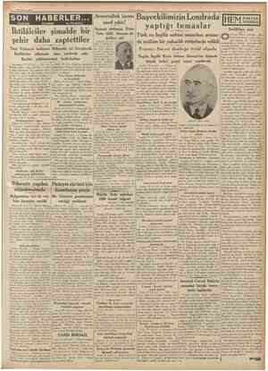  20 Mayıs 1937 SON HABERLER.. TELEFÛN TELGRAF v« TELSiZLE Arnavudluk isyanı nasıl çıktı? , Isyanın elebaşısı Toto öldü. Amcası
