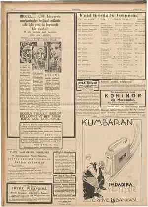  CUMHURtYET 26 Mayıs 1937 BİOCEL... Cild hüceyratı merkezinden istihsal edilmiş cild için yenî ve kıymetlî bir cevher 28 gün