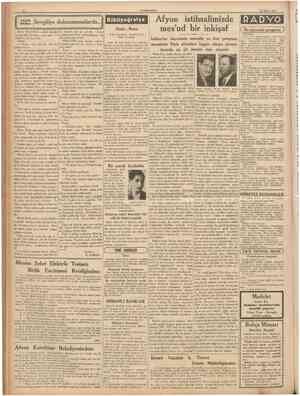  CUMHURİYET 31 Mayıs 1937 İSevgiliye dokunmasmlarda Baron Mösyö Blede o sabah erkenden bahçeye indi. Kirazlar, güzel genc kız