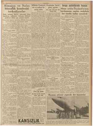  1 Haziran 1937 CUMHURtYET Almnaya ve Italya bitaraflık komitesini terkediyorlar Berlin kabinesi, Ispanya sularındaki filoya