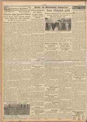  CUMHURİYET 4 Haziran 1937 ( Şehir ve Memîeket Haberleri ) Tarihî tefrika : 139 , TjarHan (Tercüroe ve iktibas edüemez) 6000