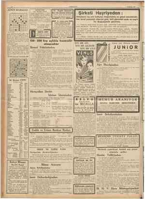  10 CUMHURİYET 8 Hariran 1957 GÜNÜN BULMACAS1 1 2 3 4 5 ÇATALCADA Şans Kırtasiye Deposn Cumhuriyet Gazetesinin ve bütun mekteb