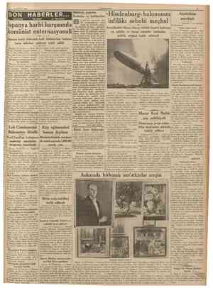  11 Haziran 1937 CUMHURİYET SON HABERLER... TELEFON TELGRAF v« TELSiZLE Hâdîseler arasında Kadınlar ve kaldırımlar ir gazetede