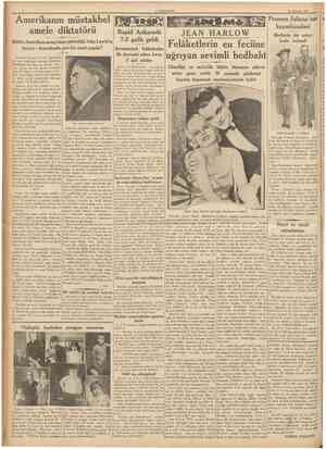  CUMHURİYET 11 Haziran 1937 Amerikanın müstakbel amele diktatörü Biitün Amerikan sanayiinin çekindiği John Lewis'in hayatı...
