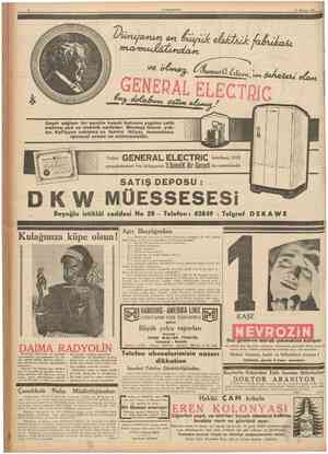  10 CUMHURÎYET 13 Haziran 1937 ELECTfflC Gayet sağlam bir surette kapalı bulunan yegâne çelik makine, pek az elektrik...
