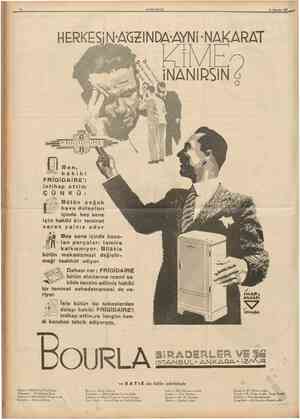  CUMHURİYET 15 Haziran 1937 HERKESiN*A<5ZINDÂ'AYNrNAKARAT RSIN ussm: fcj Ben, hakikî FRİGİDAİRE'f intihap e t t i m Ç Ü N K Ü