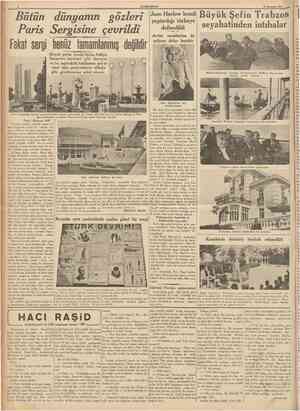  CUMHURİTET 15 Hazıran 1937 Fakat sergi heniiz tamamlanmış değildir Birçok yerler henüz bizim Adliye Sarayının harabesi gibi
