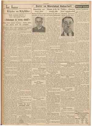  CUMHURİYET 27 Haziran 1937 Sarkî A nadoluda Yazan : Bahri Turgud Okaygün Şehir ve Memleket Haberleri Boğaziçine yas veren...