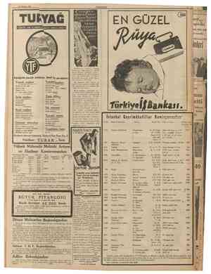  29 Haziran 1937 CUMHURÎYET EN GUZEL Aşağıda yazılı emtıayı imal eder ve satar: Yemek yağları Rafine zeytin yağı Susam yağı