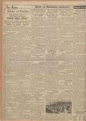  CUMHURİYET 10 Temmuz 1937 Sarkî A nadoluda Köyler ve Köylüler Büyük memleket röportajı : 18 Şehîr ve Memleket Haberleri...
