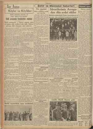 CUMHIIRIYEl 14 Temmuz 1937 Sarkî A nadoluda Köyler ve Köylüler Büyük memleket röportajı : 21 Yazan : Bahri Turgud Okaygün (