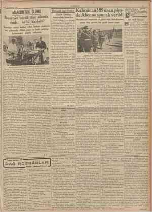  21 Temmuz 1937 CUMHURİYET •• •• •• MARCONİ'NİN ÖLÜMİİ Beşeriyet büyük ilim adamlarından birini kaybetti İnsanlığa telsizi...