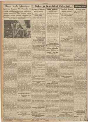  CUMHURtYET 3 Ağustos 1937 Duçe harb istemiyor f Şehir ve Memleket Haberleriij Lambury Romada M. Mussolini ile Bayrak ve...