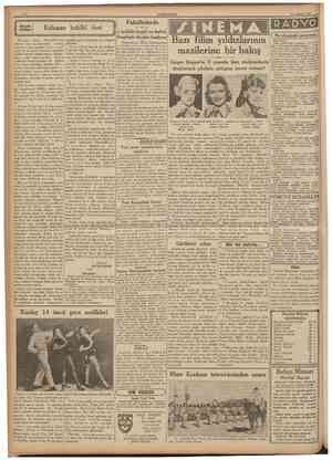  CUMHUSÎYET 12 Ağustos 1937 Küçük hikâye Bulunan hakikî dost gazeteyi açınca Gustave'ın feci ölümünü öğrendim. Bu acı haberin