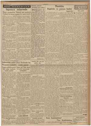  14 Ağustos 1937 CUMHURİYET HABER'LER Hâdiseler arasında lspanya sularında Meçhul tahtelbahirler, hükumet harb gemilerini...