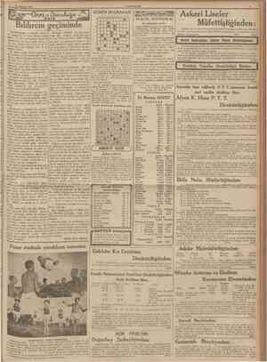  19 Ağustos 1937 CUMHURİYET GÜNÜN BULMACASI Bıldırcın geçiminde Bıldırcın dedikleri bu yağ parçası, Îstanbulumuzun av mevsimi,
