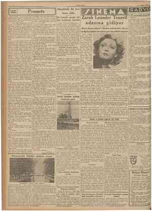  CUMHURİYET 23 Ağustos 1937 KUçük hikâye Promete şin üstünde nân beyza haline gelmiş bir başka demir aldı. Tabloda, atmacanın,