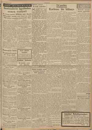  27 Ağustos 1937 CUMHURİYET HâdiseJer arasında Santanderin işgalinden sonra yaziyet Bir Fransız gazetesi «İhtilâlciler şimdi