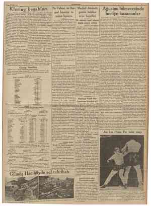  Eylul 1937 CUMHURÎYET Klering hesabları IBaştaratı 1 inci sahifede] Hesabların umumî neticesi 28/8/1937 tarihindeki klering