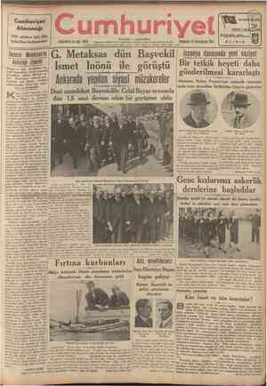  Cumhuriyet Almanağı 1938 nüshası için ilân kabulüne başlanmıştır OndördüncO yıl sayı: 4828 u mh u r iyet *» Teleron:...