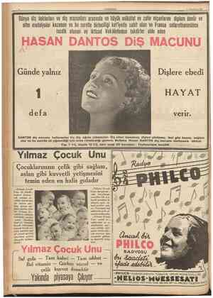  CUMHURl?ET İ2 Ikîncîtesrin 1937 Dünya diş doktorları ve diş macunları arasında en biiyiik mükâfat ve zafer nişanlarını diplom