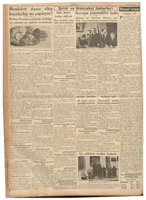  CUMHURIYET 26 İkinciteşrin 1937 Memleket dışına altın ( Şehir ve Memleket Haberleri ) Halic Şirketi kaçakçılığı mı yapılıyor?
