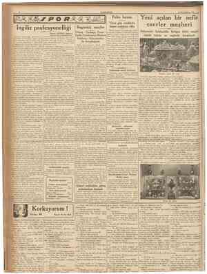  CUMHURÎYET 12 Bîrîncikânnn 1937 Paito hırsıa | Yeni açılan bir nefis Ingiliz profesyonelliği Yazan: NÜZHET ABBAS îngiltere