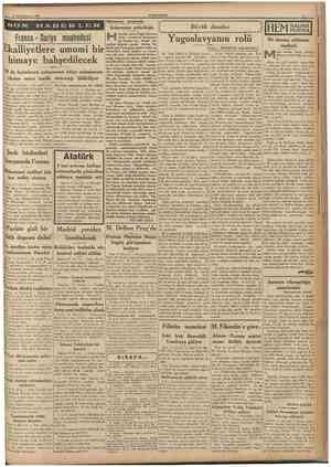  16 Birincikâtıun 1937 CUMHURÎYET SON Hfidiseter arasında Sabrımızın psîkolojisi atayda, adına Roger Garreau derler, Lawrence