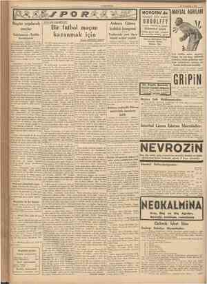  CUMHTJK1YET 26 Birincîfcânun 1937 NOVOTNİ'de Budapeşte operet şantözü MAFSAL AGRILARI Bugün yapılacak maçlar Galatasaray...